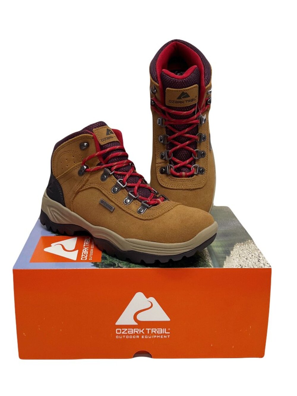 Ozark Trail Women's Waterproof Stoneclad Hiker Boots SIZE 8.5 New in Box Tan